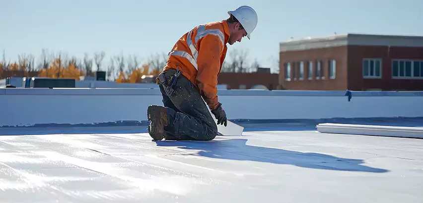 Flat Roof Drain Installation in Janesville